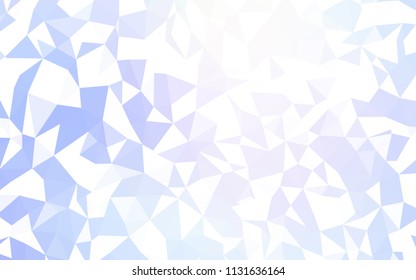 Light BLUE vector triangle mosaic template. Geometric illustration in Origami style with gradient.  Textured pattern for your backgrounds.
