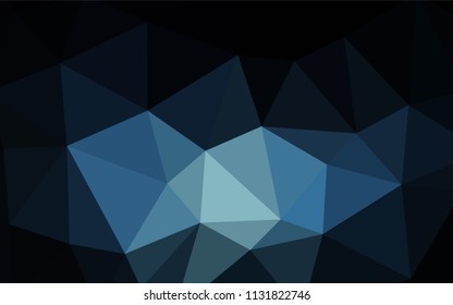 Light BLUE vector triangle mosaic template. Geometric illustration in Origami style with gradient.  Best triangular design for your business.