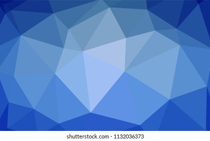 Light BLUE vector triangle mosaic template. Geometric illustration in Origami style with gradient.  Pattern for a brand book's backdrop.