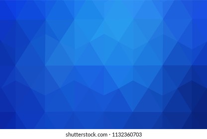 Light BLUE vector triangle mosaic template. A completely new color illustration in a polygonal style. Brand new design for your business.