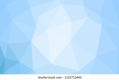 Light BLUE vector triangle mosaic template. Colorful illustration in abstract style with triangles. Best triangular design for your business.