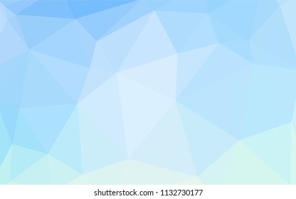 Light BLUE vector triangle mosaic cover. Colorful abstract illustration with triangles. Triangular pattern for your design.