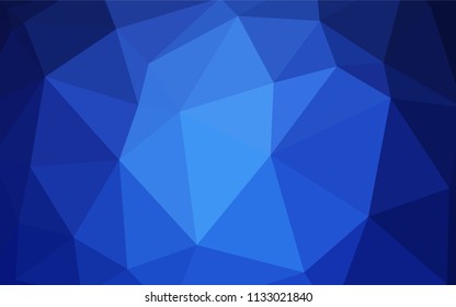 Light BLUE vector triangle mosaic template. A sample with polygonal shapes. Completely new template for your banner.