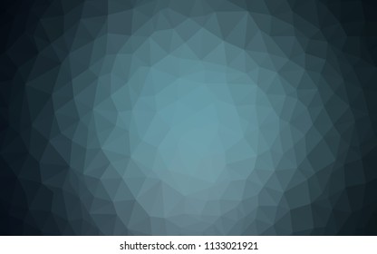 Light BLUE vector triangle mosaic template. Polygonal abstract illustration with gradient. Triangular pattern for your design.