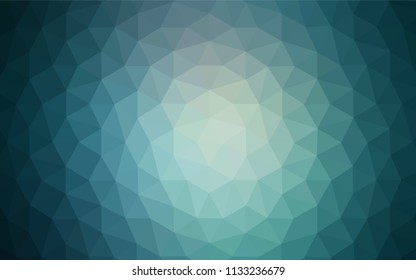 Light BLUE vector triangle mosaic cover. Polygonal abstract illustration with gradient. A new texture for your web site.