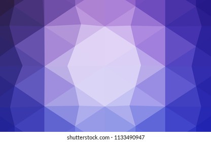 Light BLUE vector triangle mosaic template. Creative illustration in halftone style with gradient. A new texture for your design.