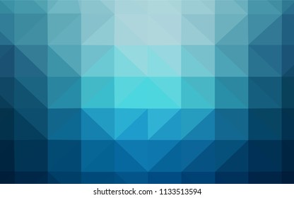 Light BLUE vector triangle mosaic template. A sample with polygonal shapes. A completely new design for your leaflet.