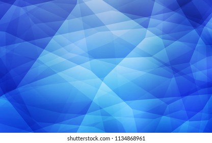 Light BLUE vector triangle mosaic cover. A sample with polygonal shapes. Triangular pattern for your design.