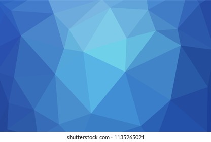 Light BLUE vector triangle mosaic template. Geometric illustration in Origami style with gradient.  A completely new design for your leaflet.