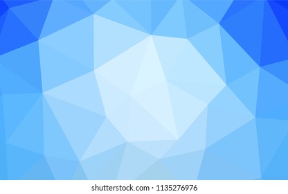 Light BLUE vector triangle mosaic cover. Modern abstract illustration with triangles. A completely new design for your leaflet.