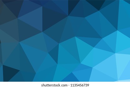 Light BLUE vector triangle mosaic template. Shining polygonal illustration, which consist of triangles. A new texture for your web site.