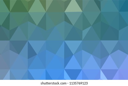 Light BLUE vector triangle mosaic cover. Colorful abstract illustration with triangles. A completely new design for your leaflet.