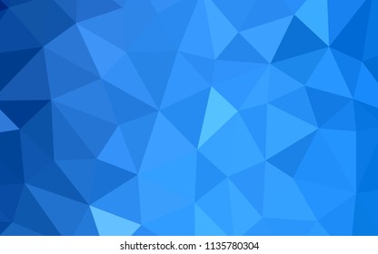 Light BLUE vector triangle mosaic template. Elegant bright polygonal illustration with gradient. New template for your brand book.