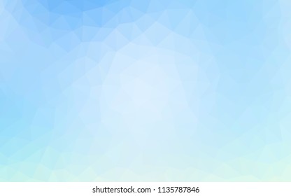 Light BLUE vector triangle mosaic texture. Modern abstract illustration with triangles. Triangular pattern for your design.