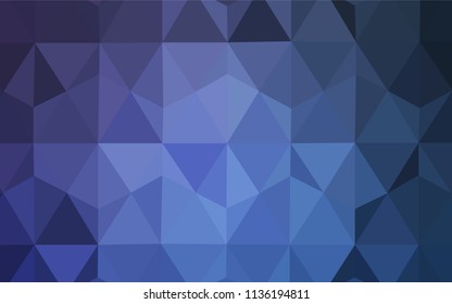 Light BLUE vector triangle mosaic cover. Creative illustration in halftone style with triangles. Brand new style for your business design.