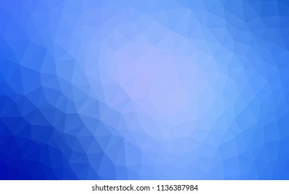 Light BLUE vector triangle mosaic template. Creative illustration in halftone style with triangles. Template for cell phone's backgrounds.