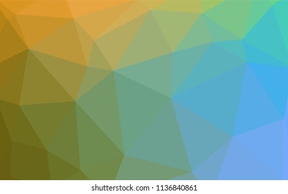 Light BLUE vector triangle mosaic texture. Elegant bright polygonal illustration with gradient. A completely new design for your leaflet.