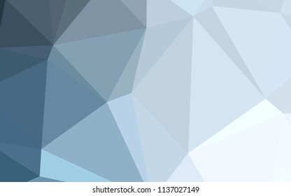 Light BLUE vector triangle mosaic texture. Glitter abstract illustration with an elegant design. Textured pattern can be used for background.