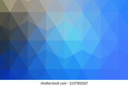 Light BLUE vector triangle mosaic template. Creative geometric illustration in Origami style with gradient. Template for cell phone's backgrounds.