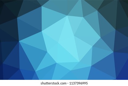 Light BLUE vector triangle mosaic template. Shining colorful illustration with triangles. Textured pattern for your backgrounds.