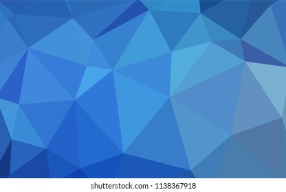 Light BLUE vector triangle mosaic cover. Polygonal abstract illustration with gradient. Pattern for a brand book's backdrop.