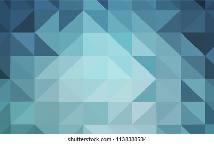 Light BLUE vector triangle mosaic texture. Creative illustration in halftone style with triangles. New template for your brand book.