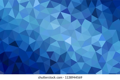 Light BLUE vector triangle mosaic texture. Colorful illustration in abstract style with triangles. Brand new design for your business.