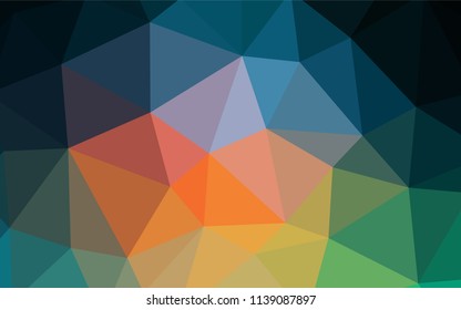 Light BLUE vector triangle mosaic texture. Colorful illustration in abstract style with triangles. Textured pattern for your backgrounds.