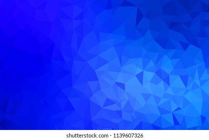 Light BLUE vector triangle mosaic template. A sample with polygonal shapes. New template for your brand book.