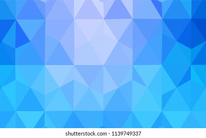 Light BLUE vector triangle mosaic cover. Colorful illustration in polygonal style with gradient. Brand new design for your business.
