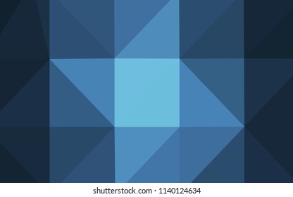 Light BLUE vector triangle mosaic cover. Polygonal abstract illustration with gradient. A new texture for your design.