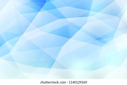 Light BLUE vector triangle mosaic texture. Creative illustration in halftone style with triangles. Brand new design for your business.
