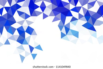 Light BLUE vector triangle mosaic cover. A sample with polygonal shapes. A completely new design for your leaflet.