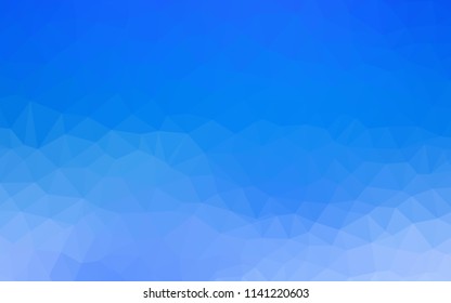 Light BLUE vector triangle mosaic cover. Colorful illustration in polygonal style with gradient. Pattern for a brand book's backdrop.