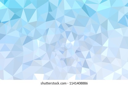 Light BLUE vector triangle mosaic texture. Polygonal abstract illustration with gradient. Textured pattern for your backgrounds.