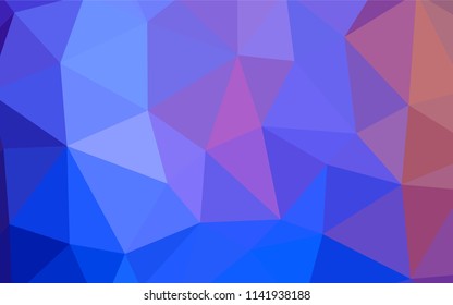 Light BLUE vector triangle mosaic cover. Elegant bright polygonal illustration with gradient. A new texture for your web site.