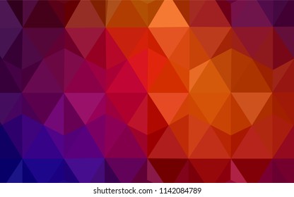 Light BLUE vector triangle mosaic template. Colorful illustration in polygonal style with gradient. Template for cell phone's backgrounds.