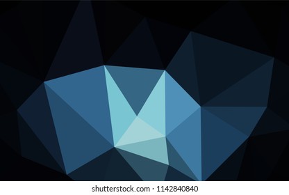 Light BLUE vector triangle mosaic cover. Colorful abstract illustration with triangles. A completely new design for your leaflet.