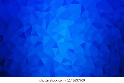 Light BLUE vector triangle mosaic template. Shining colorful illustration with triangles. Best triangular design for your business.