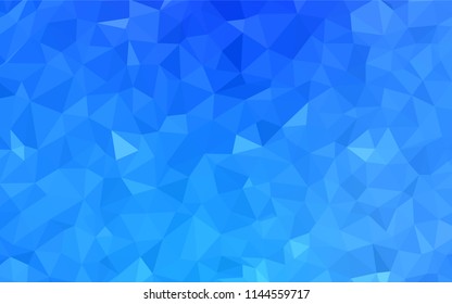 Light BLUE vector triangle mosaic template. A completely new color illustration in a polygonal style. Best triangular design for your business.