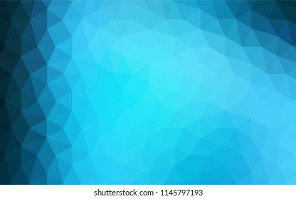 Light BLUE vector triangle mosaic cover. Triangular geometric sample with gradient.  Textured pattern for your backgrounds.