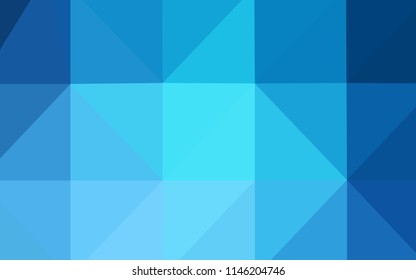 Light BLUE vector triangle mosaic template. Colorful illustration in polygonal style with gradient. A completely new template for your business design.
