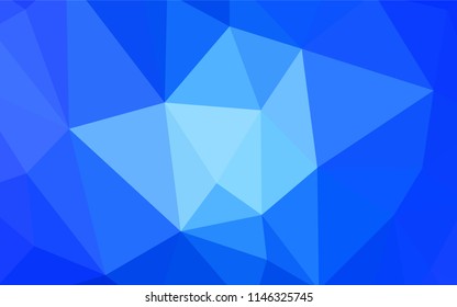 Light BLUE vector triangle mosaic cover. Modern abstract illustration with triangles. A new texture for your web site.