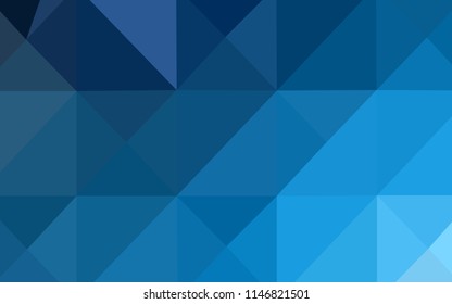 Light BLUE vector triangle mosaic template. Modern geometrical abstract illustration with gradient. The polygonal design can be used for your web site.