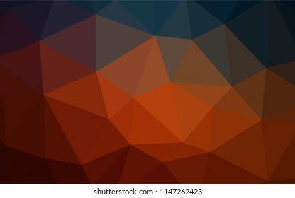Light BLUE vector triangle mosaic texture. Colorful illustration in polygonal style with gradient. Completely new template for your banner.