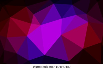 Light BLUE vector triangle mosaic cover. Colorful abstract illustration with triangles. Completely new template for your banner.