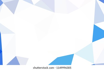 Light BLUE vector triangle mosaic texture. A completely new color illustration in a polygonal style. Best triangular design for your business.