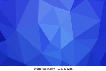 Light BLUE vector triangle mosaic template. Creative geometric illustration in Origami style with gradient. A completely new design for your leaflet.