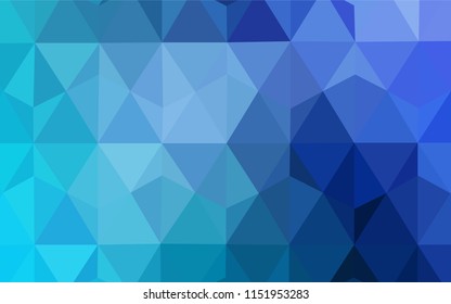 Light BLUE vector triangle mosaic template. Shining colorful illustration with triangles. Brand new design for your business.