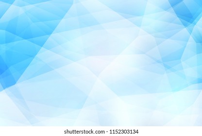 Light BLUE vector triangle mosaic cover. Geometric illustration in Origami style with gradient.  Completely new template for your banner.